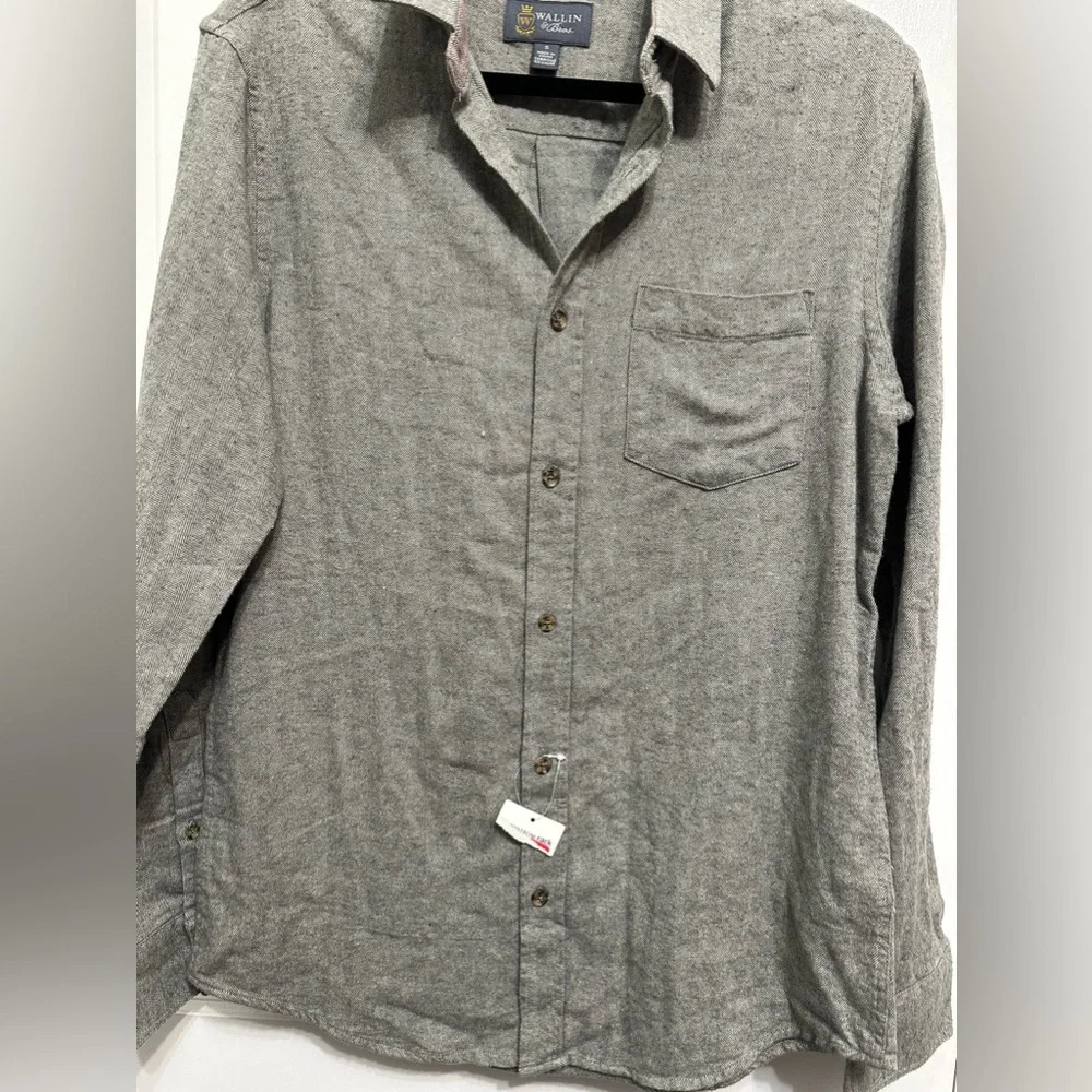 Wallin Bros Gray‎ Men's Button-up Shirt NWT